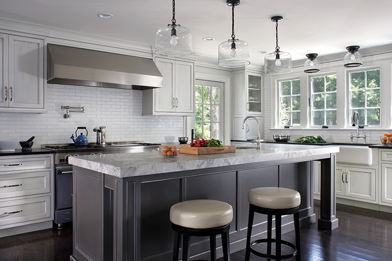 Grey kitchen cabinets
