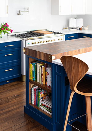 Nukitchens blue and white family kitchen